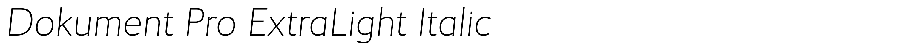 Dokument Pro ExtraLight Italic